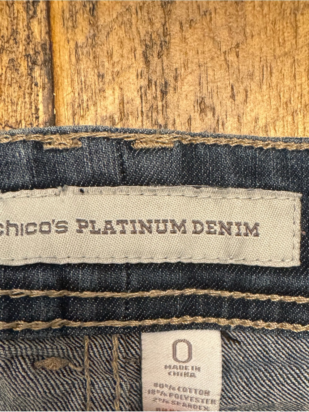 Chico's Dark Blue Cropped Straight Jeans - Picture 4 of 5